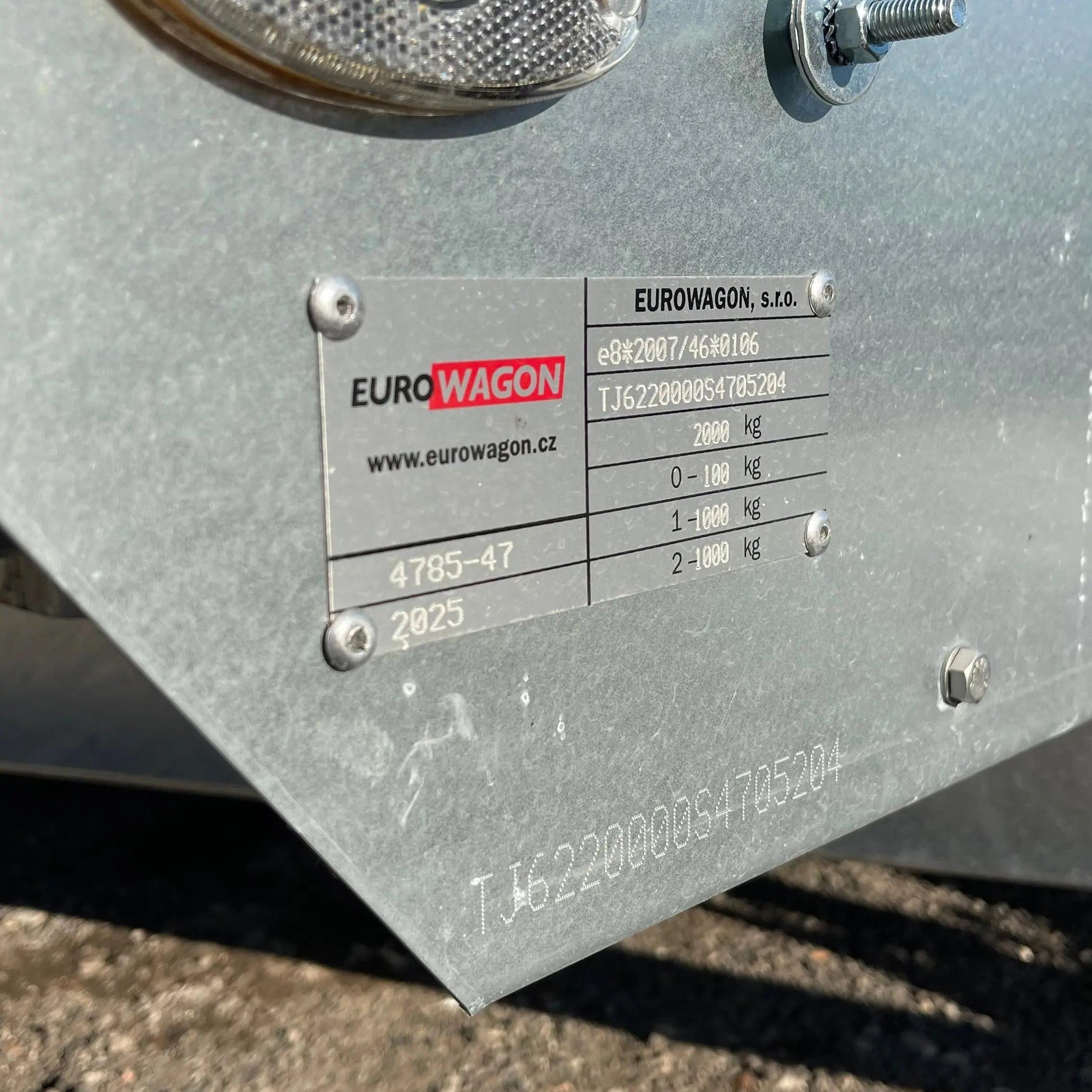 Miljøvogn 2 personers - Eurowagon Årgang 2025-Køb brugte letvogne og skurvogne hos Letvogne.dk – Stort udvalg og hurtig levering