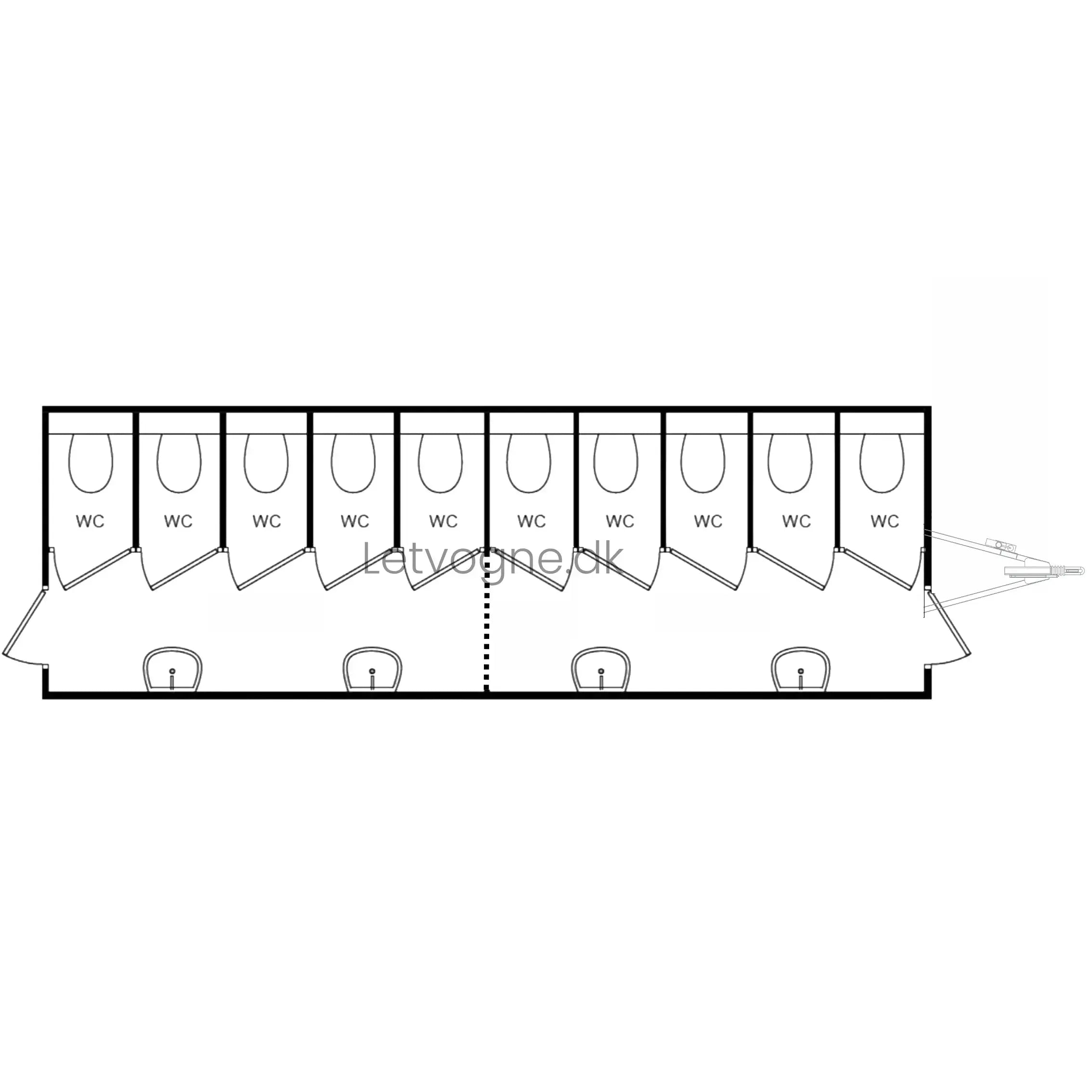Toiletvogn 10 wc m. kloaktoilet-Køb brugte letvogne og skurvogne hos Letvogne.dk – Stort udvalg og hurtig levering